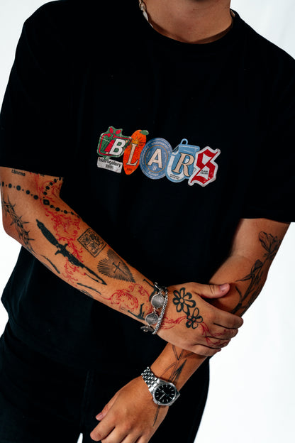 Fruit Stamps Blairs Oversized T-shirt Black